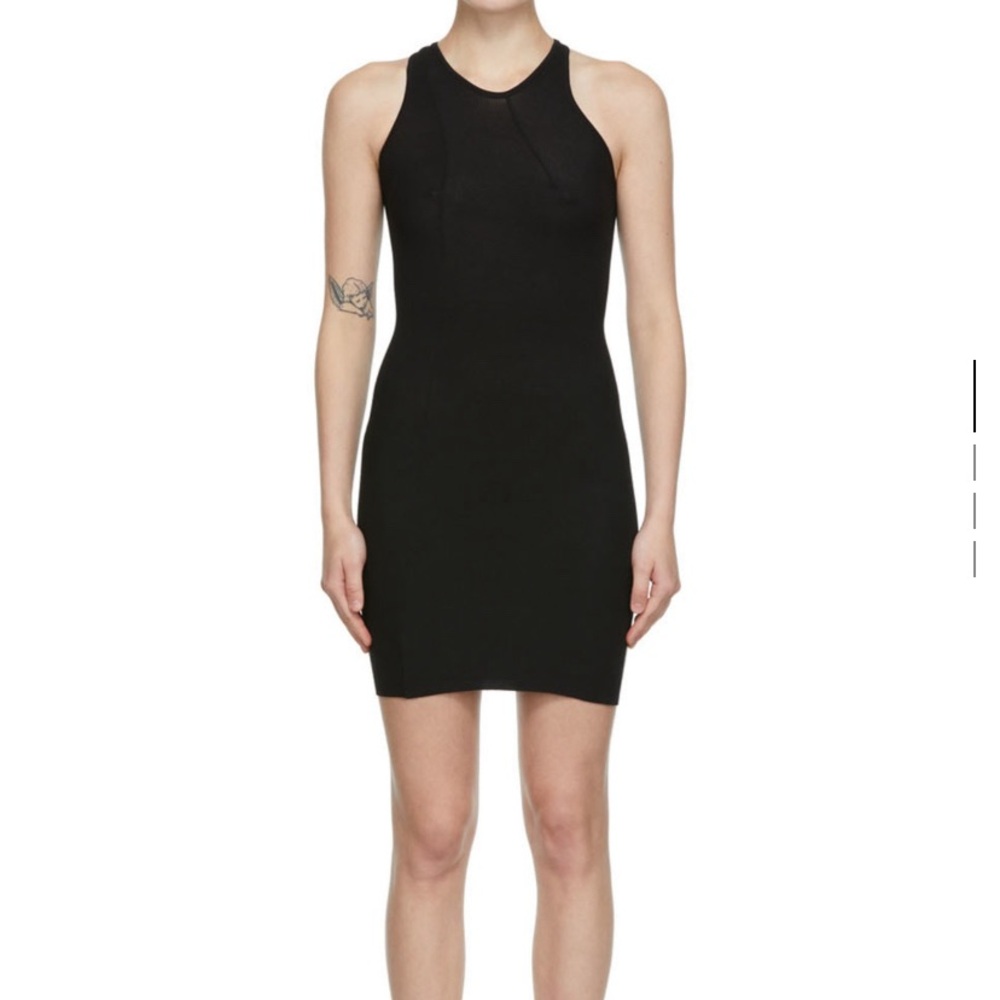 SKIMS Black Onyx Mini Dress Asymmetric Shoulder Size XL